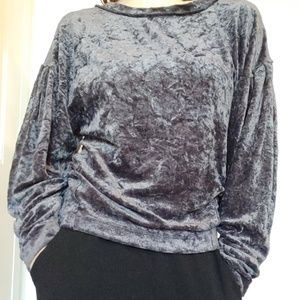 Free People crushed velvet blouse